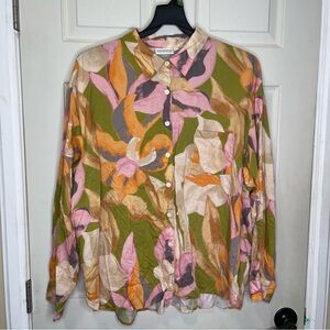 Untitled in Motion Fresco Floral Zanaya Top Sz XXL